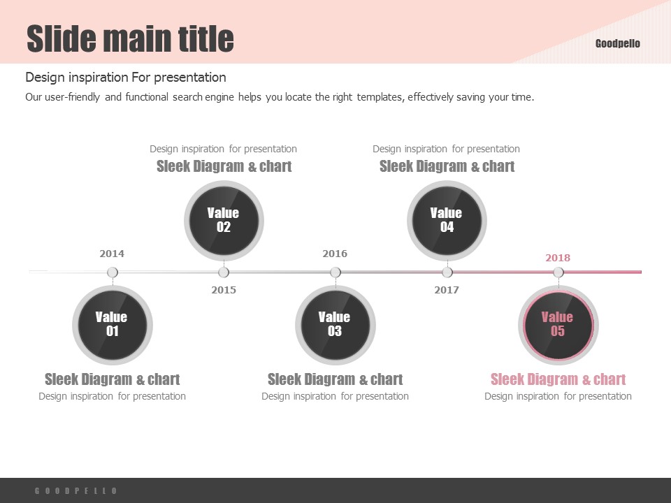 Free Pink Diagonal Line PPT Goodpello