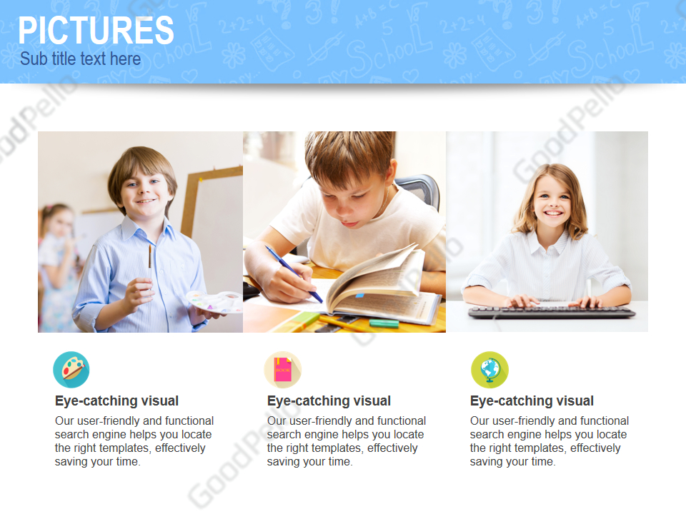 School presentation template picture