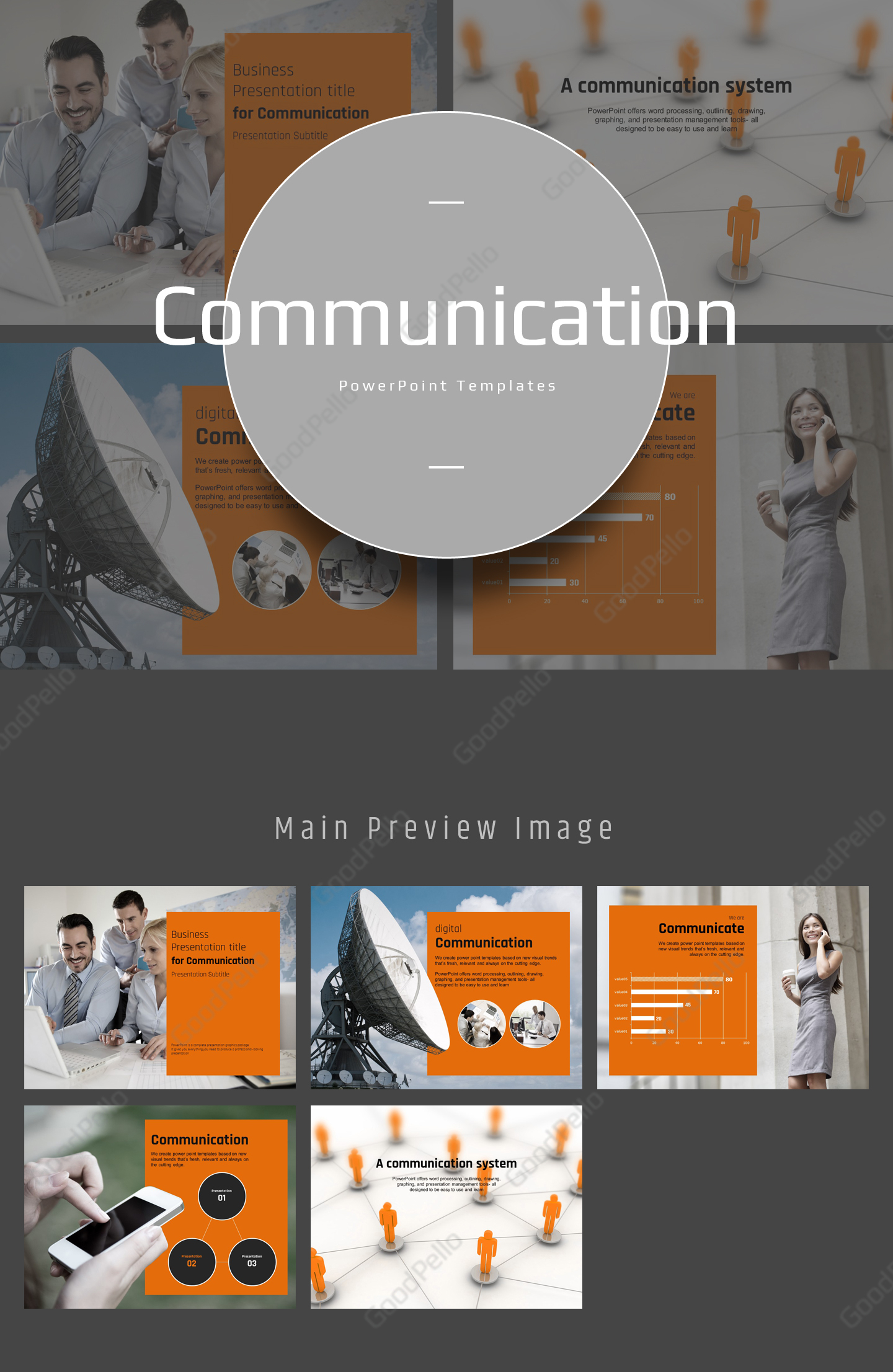 Communication PowerPoint Template  고퀄리티 프레젠테이션 템플릿 Intended For Presentation Zen Powerpoint Templates