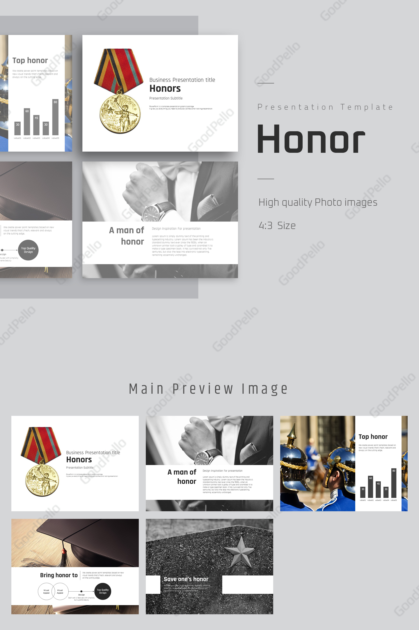 Honor PowerPoint Template   고퀄리티 프레젠테이션 템플릿 굿펠로 Within Presentation Zen Powerpoint Templates